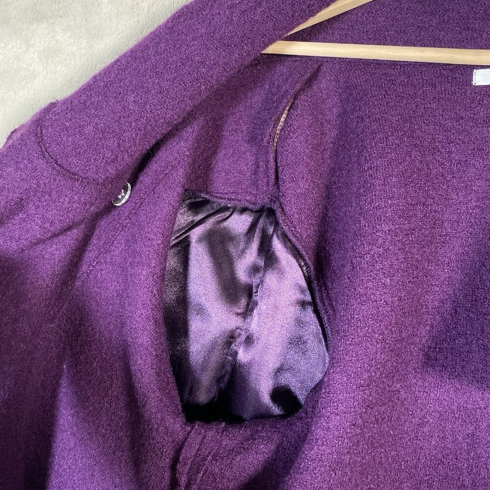 Northstyle Coat M Lightweight Boiled Wool Crossover Wrap Clasp Pockets Lagenlook - Picture 10 of 15